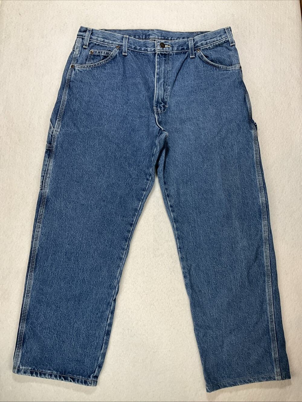 Dickies Carpenter Jeans Mens 36x29 Regular Fit Straight Leg 100% Cotton Work